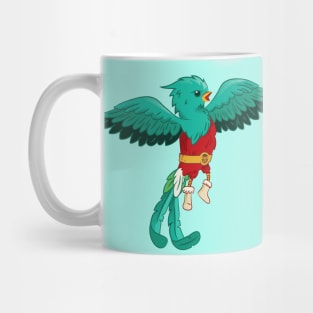 Funny Mexican Quetzal Luchador Wrestler Sketch Drawing Mug